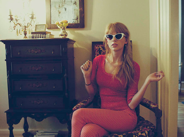 Taylor Swift RED Shoot White Cateye Sunglasses