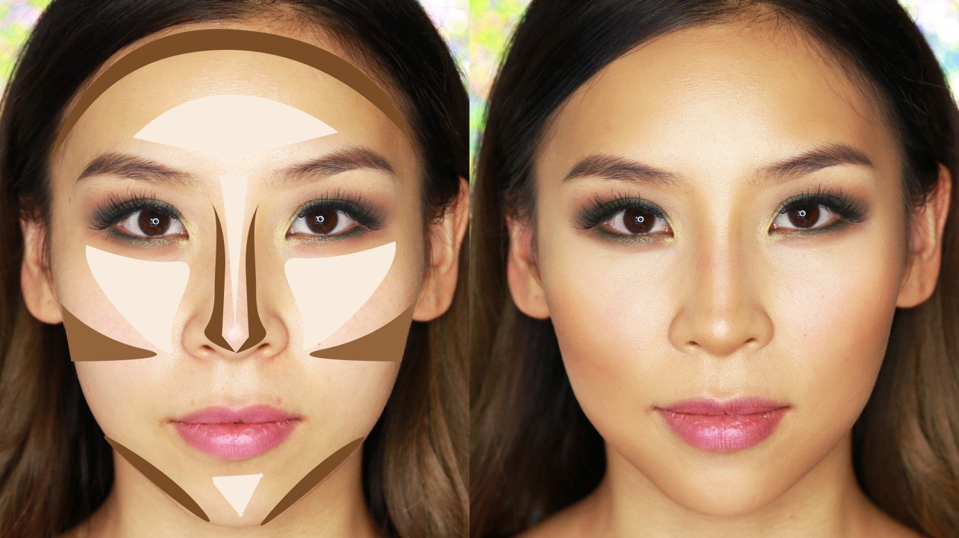 tina yong contouring map face makeup