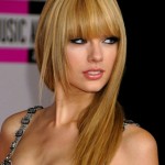 Taylor Swift with Blunt Bangs