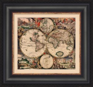 world-map-1689-framed-art-print