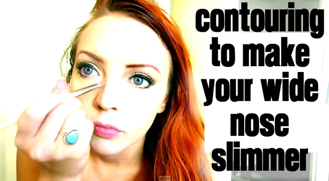 Contouring a Wide Nose With Makeup to Make It Look Smaller