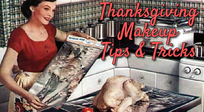 Thanksgiving Makeup 1950s Woman Cooking Turkey