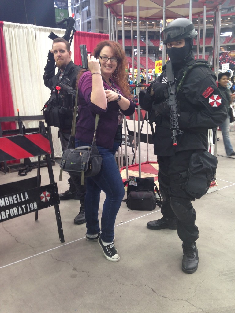 Fan Fest - Steph arms herself with Umbrella Corp