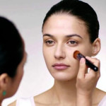 applying foundation with an angled brush makeup artist tips