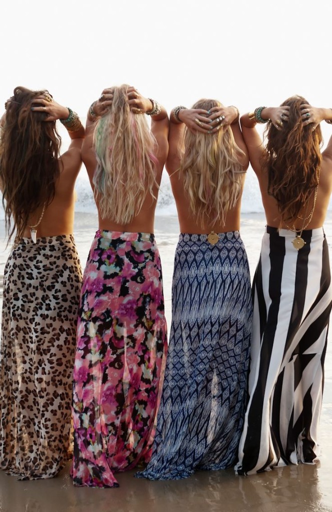 Mermaid Maxi Skirts on the Beach