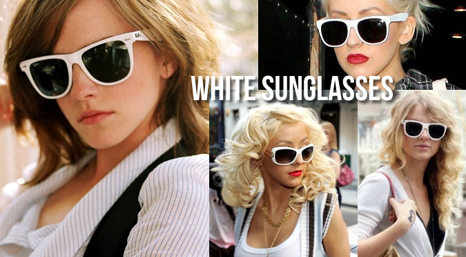 white sunglasses the ultimate summer hairstyle
