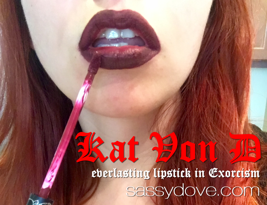 Kat Von D Everlasting Lipstick Exorcism Applying