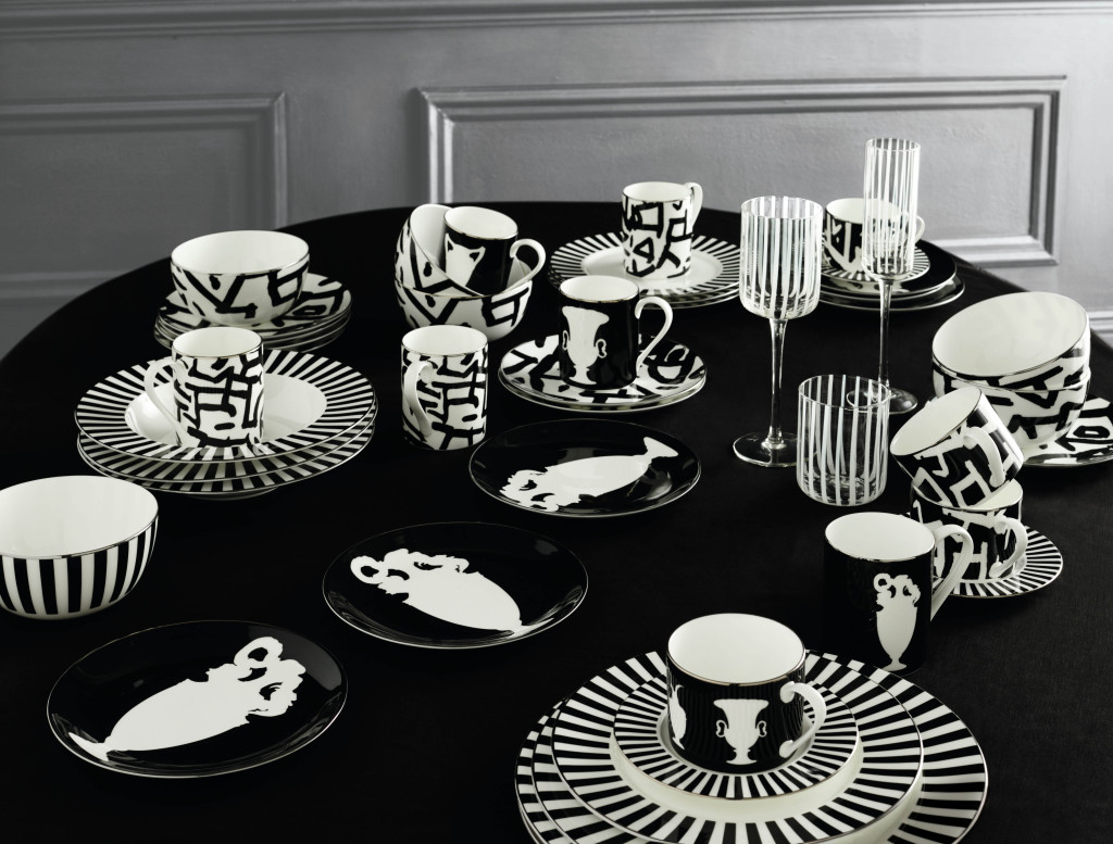 marks and spencer black and white plates
