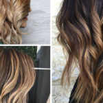 Curly balayage highlights