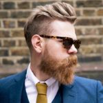 Men hairspray blond Brad Pitt Fury Wayfarers