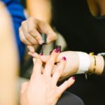 woman doing nails business