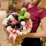 woman flowers fashion accessories