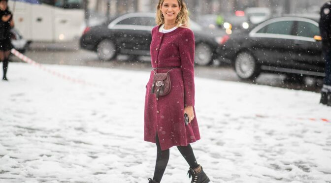 winter girl outside dress city 2020