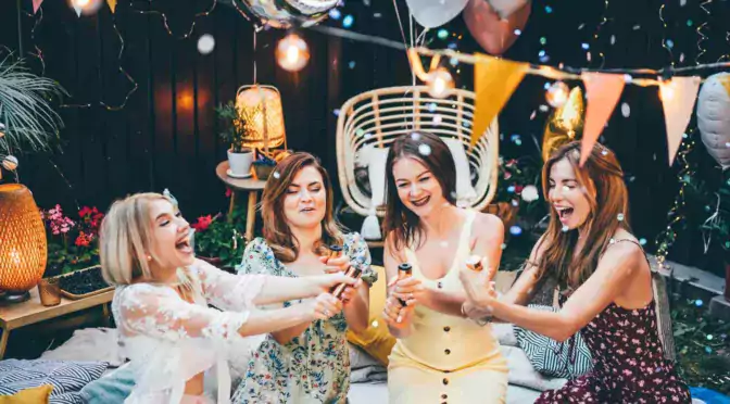 girlfriends-bridal shower champagne bachelorette